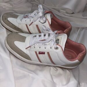 Levi's White & Dusty Rose Women's Low-Top Sneakers